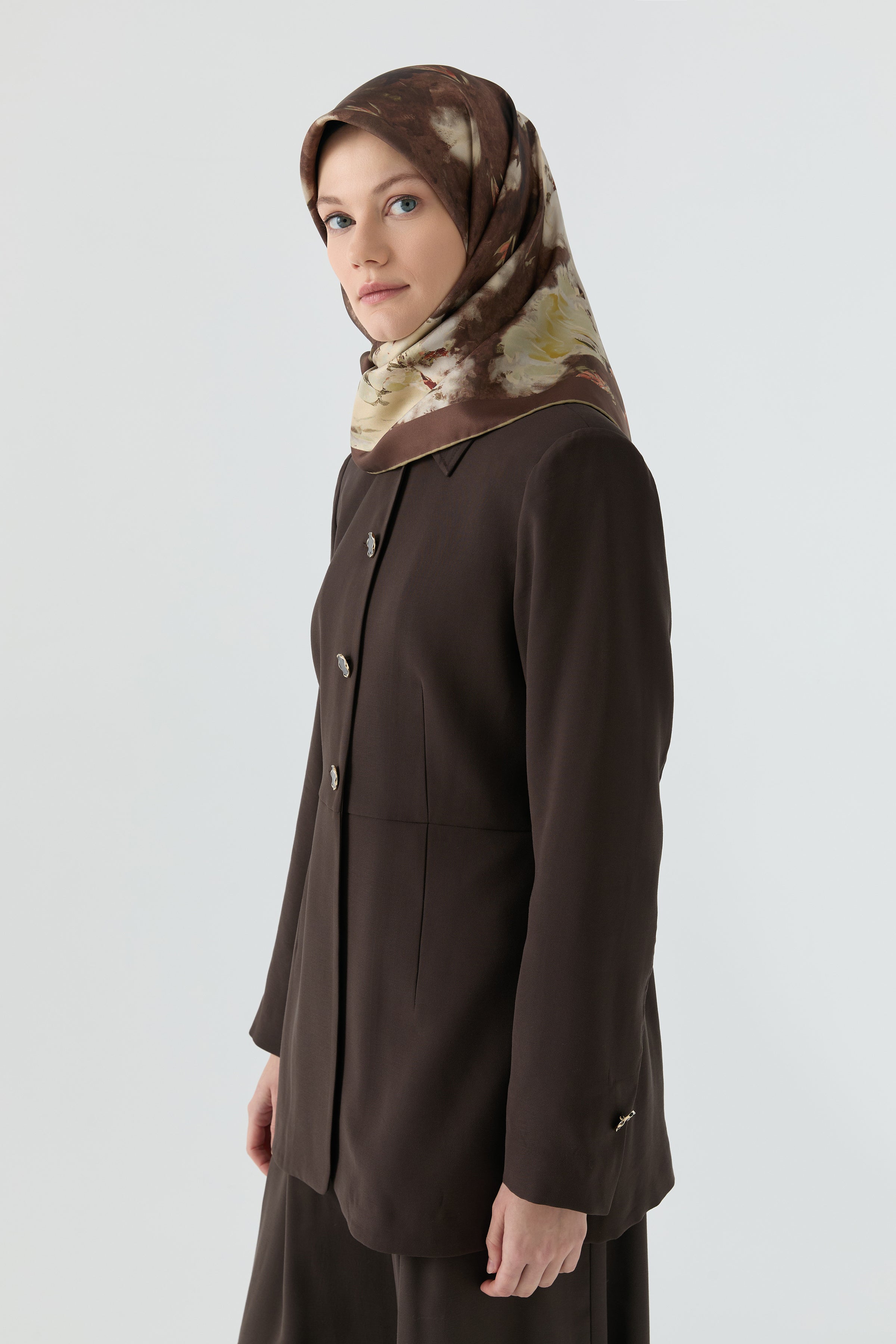 Belden Oturmalı Ceket - Acı Kahve TUGBA