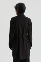 Biye Bağlamalı Tunik - Acı Kahve TUGBA