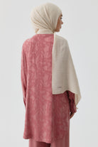 Motifli Jakar Şal - Bej TUGBA