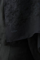 Motifli Jakar Şal - Siyah TUGBA