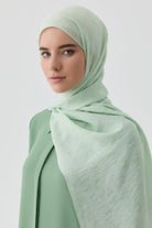 Motifli Jakar Şal - Mint TUGBA