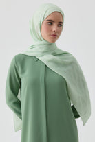 Zikzak Desenli Jakar Şal - Mint TUGBA