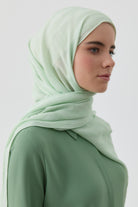 Zikzak Desenli Jakar Şal - Mint TUGBA