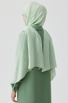 Zikzak Desenli Jakar Şal - Mint TUGBA