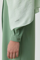 Zikzak Desenli Jakar Şal - Mint TUGBA