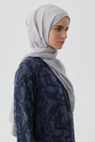 Zikzak Desenli Jakar Şal - Gümüş TUGBA