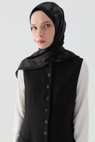 Beli Saran Yelek - Siyah TUGBA