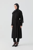 Seyyar Fularlı Tunik - Siyah TUGBA