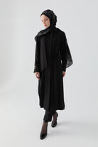 Seyyar Fularlı Tunik - Siyah TUGBA