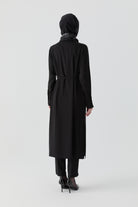 Seyyar Fularlı Tunik - Siyah TUGBA