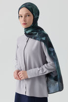 Gizli Patlı Basic Gömlek - Açık Gri TUGBA