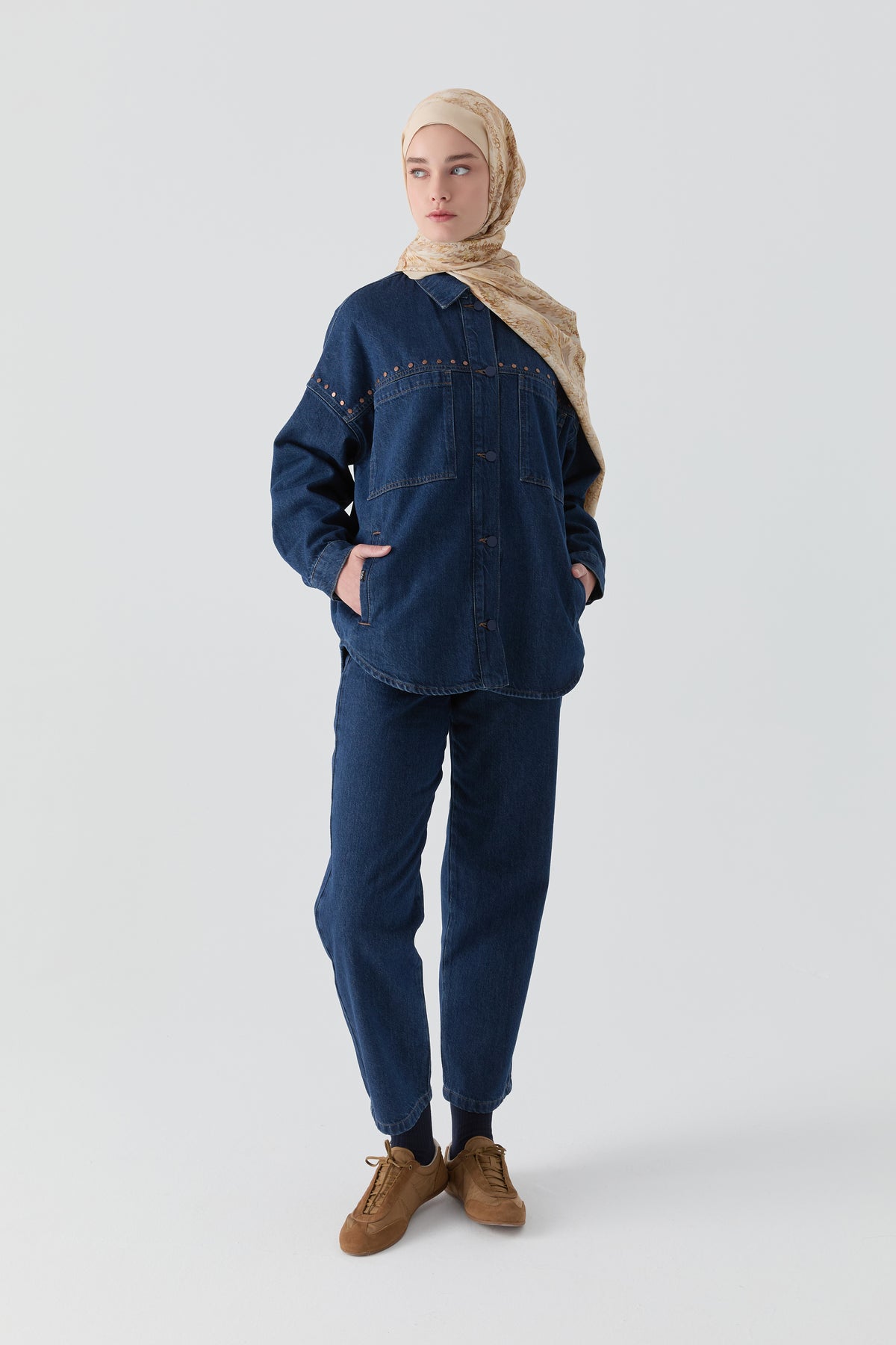 Denim Pantolon - Lacivert TUGBA