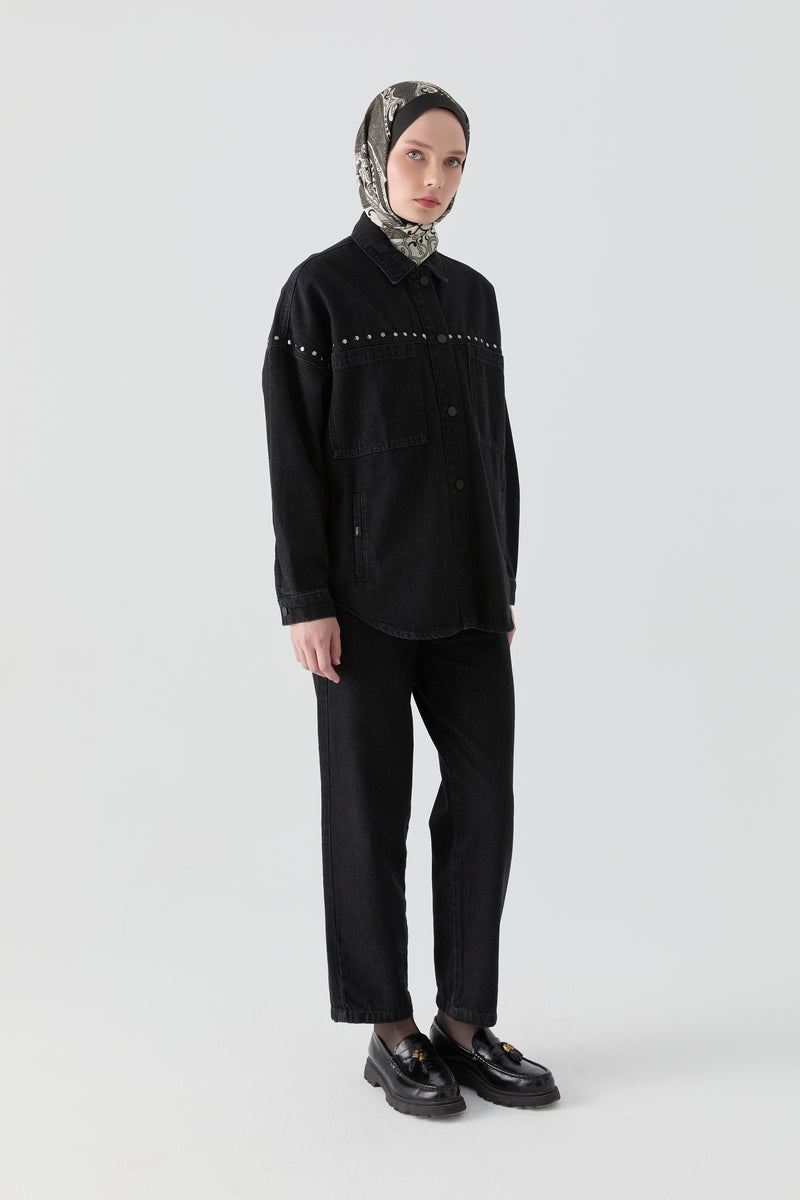 Denim Pantolon - Siyah TUGBA