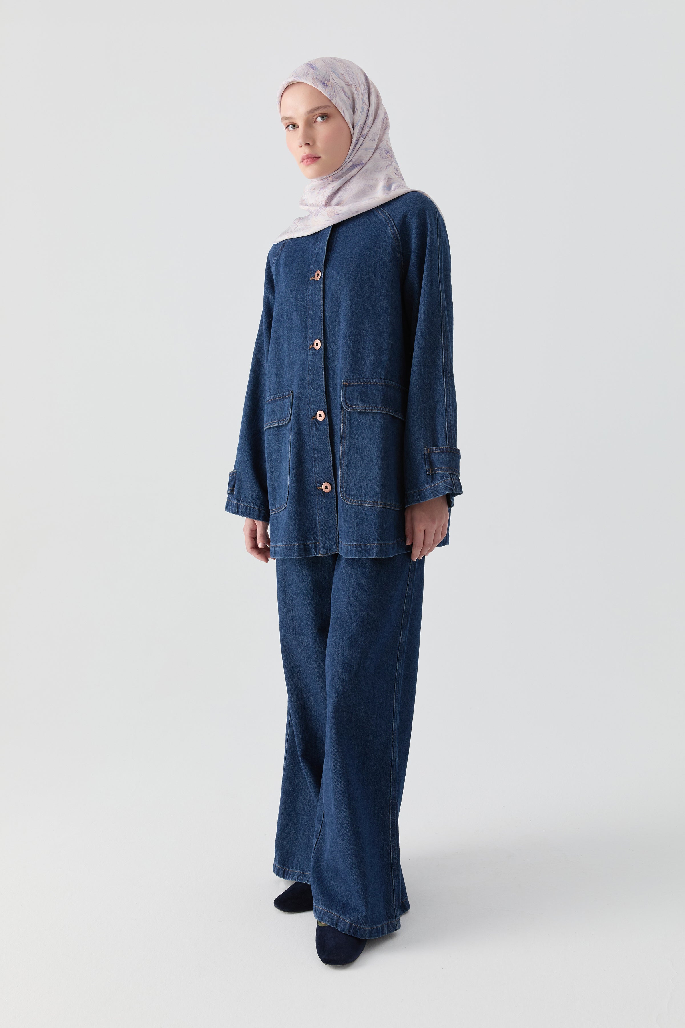 Denim Jacket with Arm Bands – TUĞBA