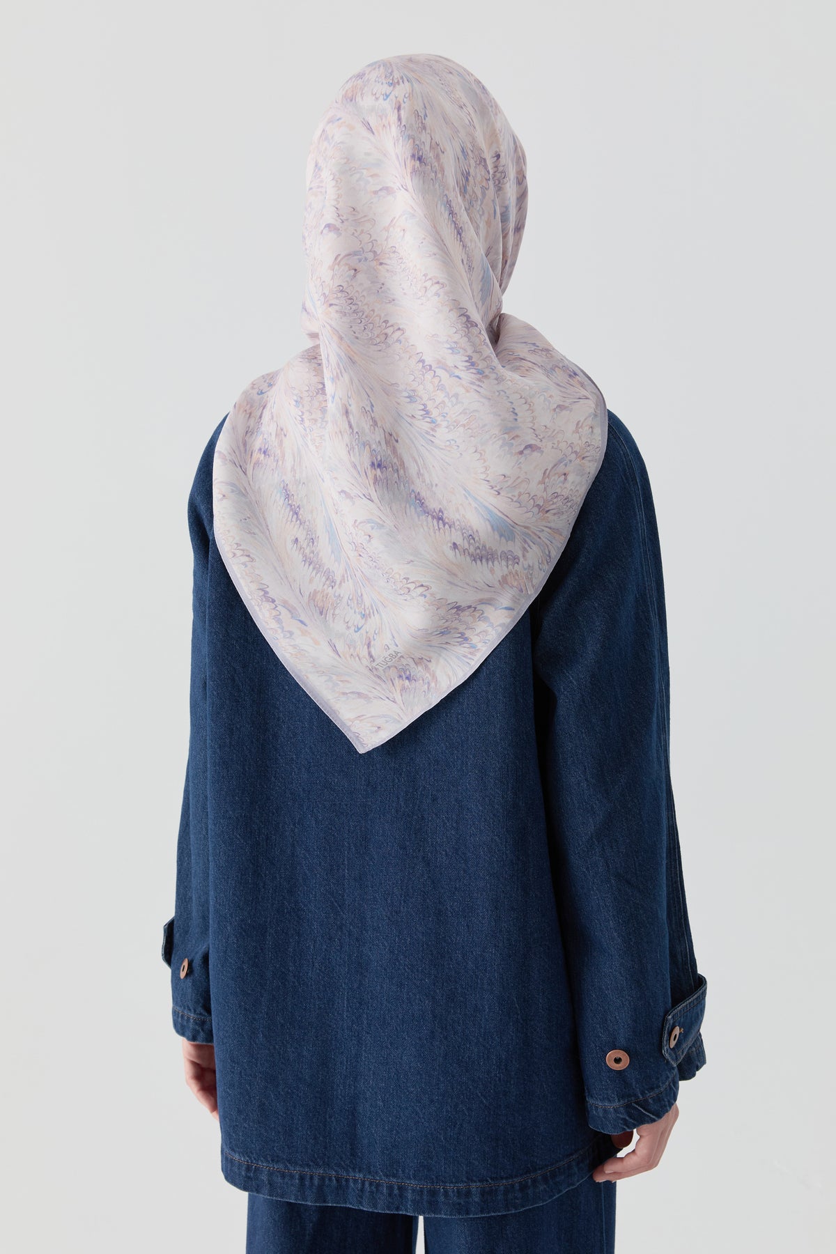 Kol Bantlı Denim Ceket - Lacivert TUGBA