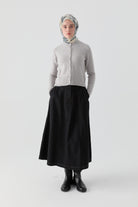 Parçalı Denim Etek - Siyah TUGBA