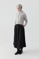 Parçalı Denim Etek - Siyah TUGBA