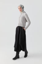 Parçalı Denim Etek - Siyah TUGBA