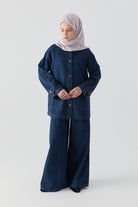 Bol Paça Pantolon - Lacivert TUGBA