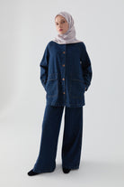 Bol Paça Pantolon - Lacivert TUGBA