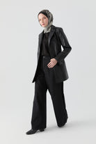 Bol Paça Pantolon - Siyah TUGBA