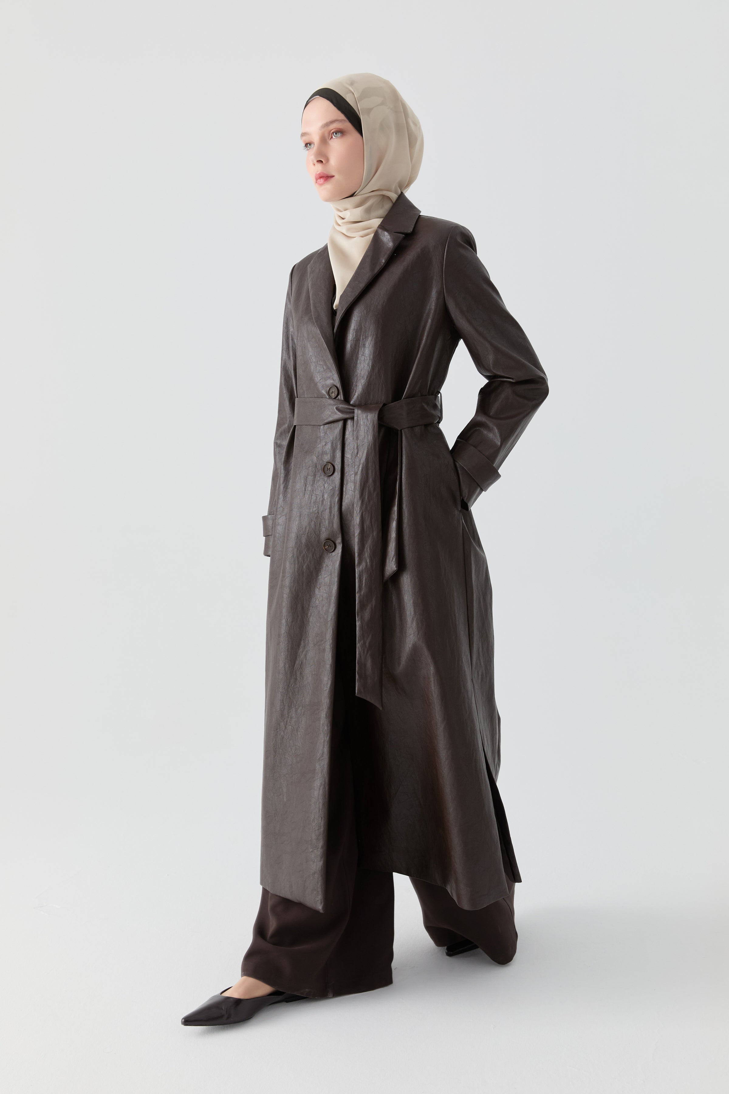 Leather Trench Coat – TUĞBA