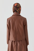 Kısa Deri Ceket - Taba TUGBA