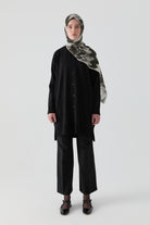 Beli Lastikli Culotte Pantolon - Siyah TUGBA