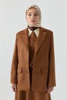 Süet Ceket - Camel TUGBA