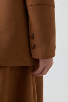 Süet Ceket - Camel TUGBA