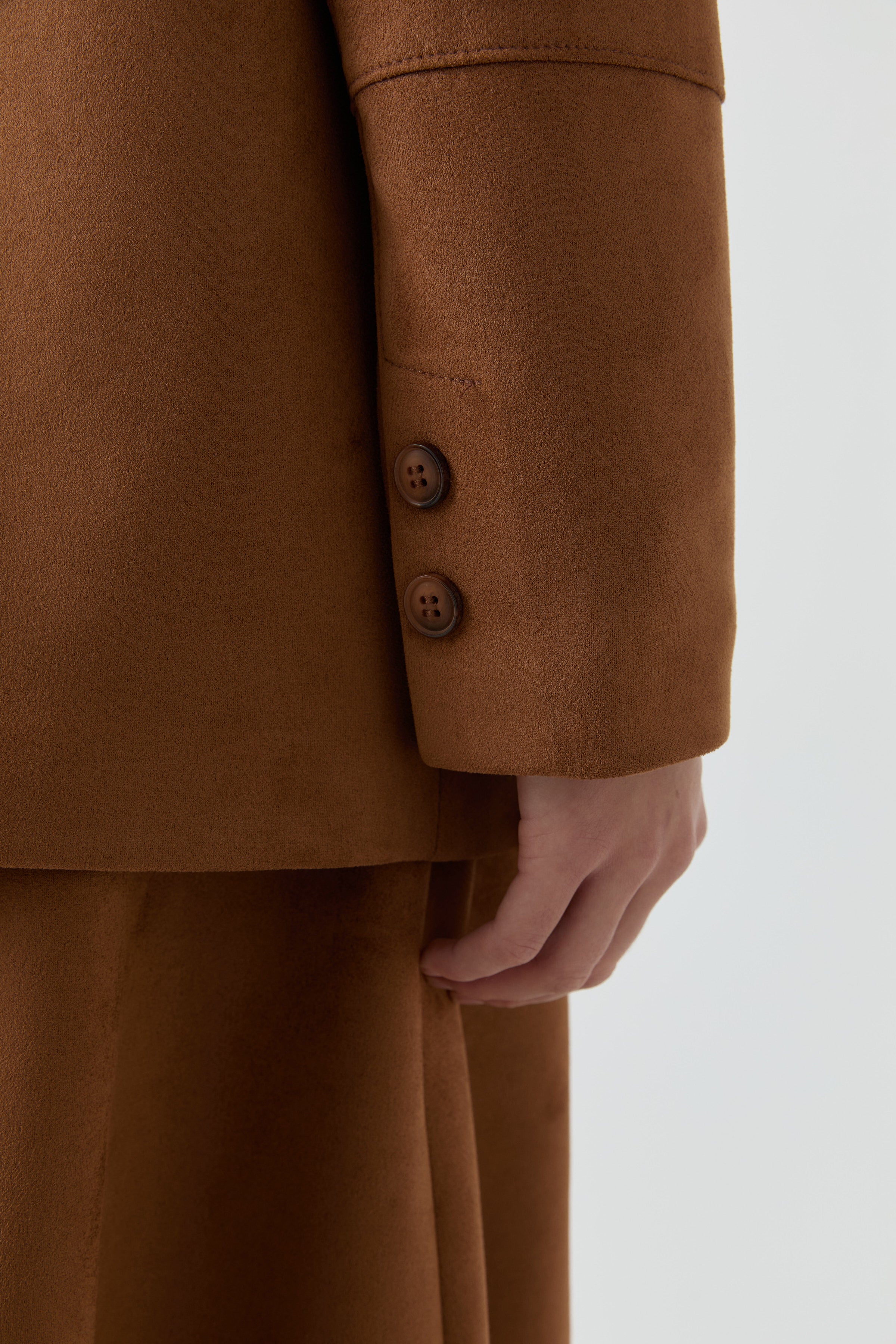 Süet Ceket - Camel TUGBA