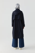 File Detaylı Yağmurluk - Lacivert TUGBA