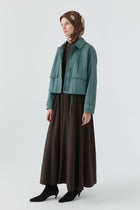 Crop Yağmurluk - Mint TUGBA