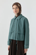 Crop Yağmurluk - Mint TUGBA