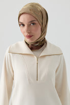 Örme Reglan Kollu Sweatshirt - Ekru TUGBA