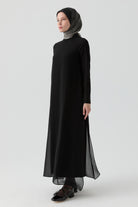 Şifon Elbise - Siyah TUGBA