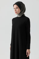 Şifon Elbise - Siyah TUGBA