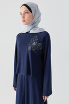 Nakışlı Takım - Lacivert TUGBA