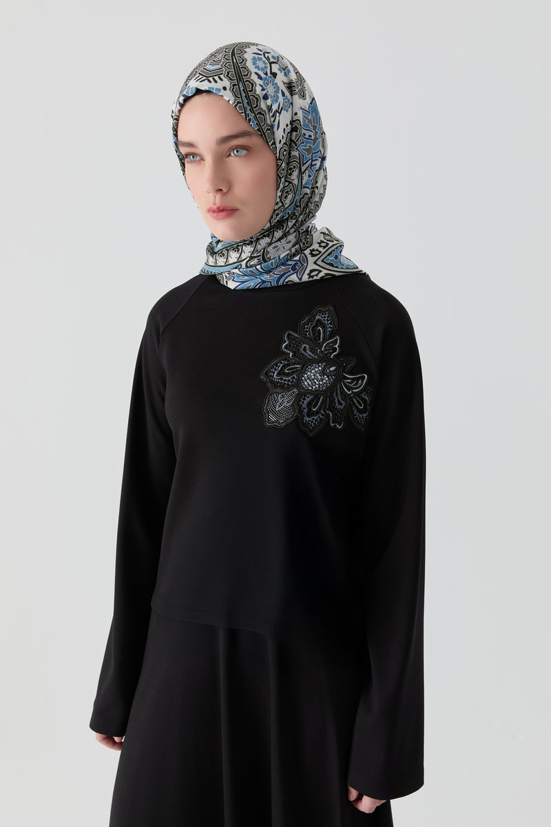 Nakışlı Takım - Siyah TUGBA