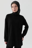 Işıltılı Taş Detaylı Tunik Takım - Siyah TUGBA