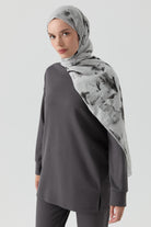 Işıltılı Taş Detaylı Tunik Takım - Antrasit TUGBA