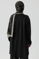 Nakış Detaylı Tunik - Siyah TUGBA