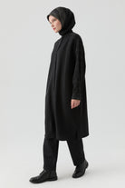 Kare Desen Kombinli Tunik - Siyah TUGBA