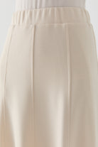 Sekiz Parçalı Bel Örme Etek - Ekru TUGBA