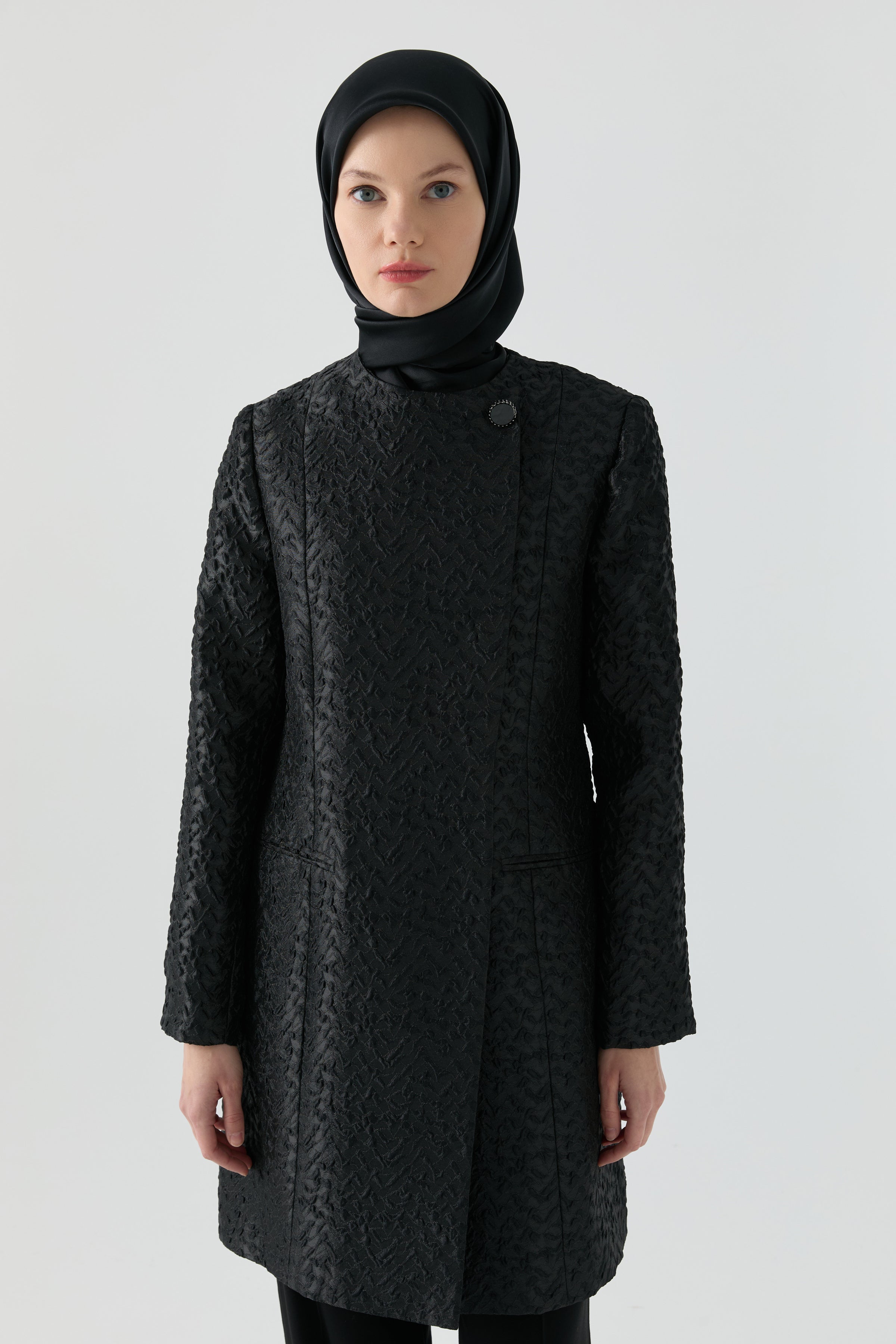 美品Sahara Lace Cuff Over Jacket Long Jacquard Jacket – TUĞBA