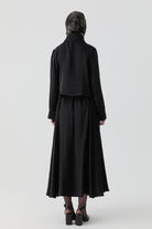 Kraş Etek Gömlek Takım - Siyah TUGBA