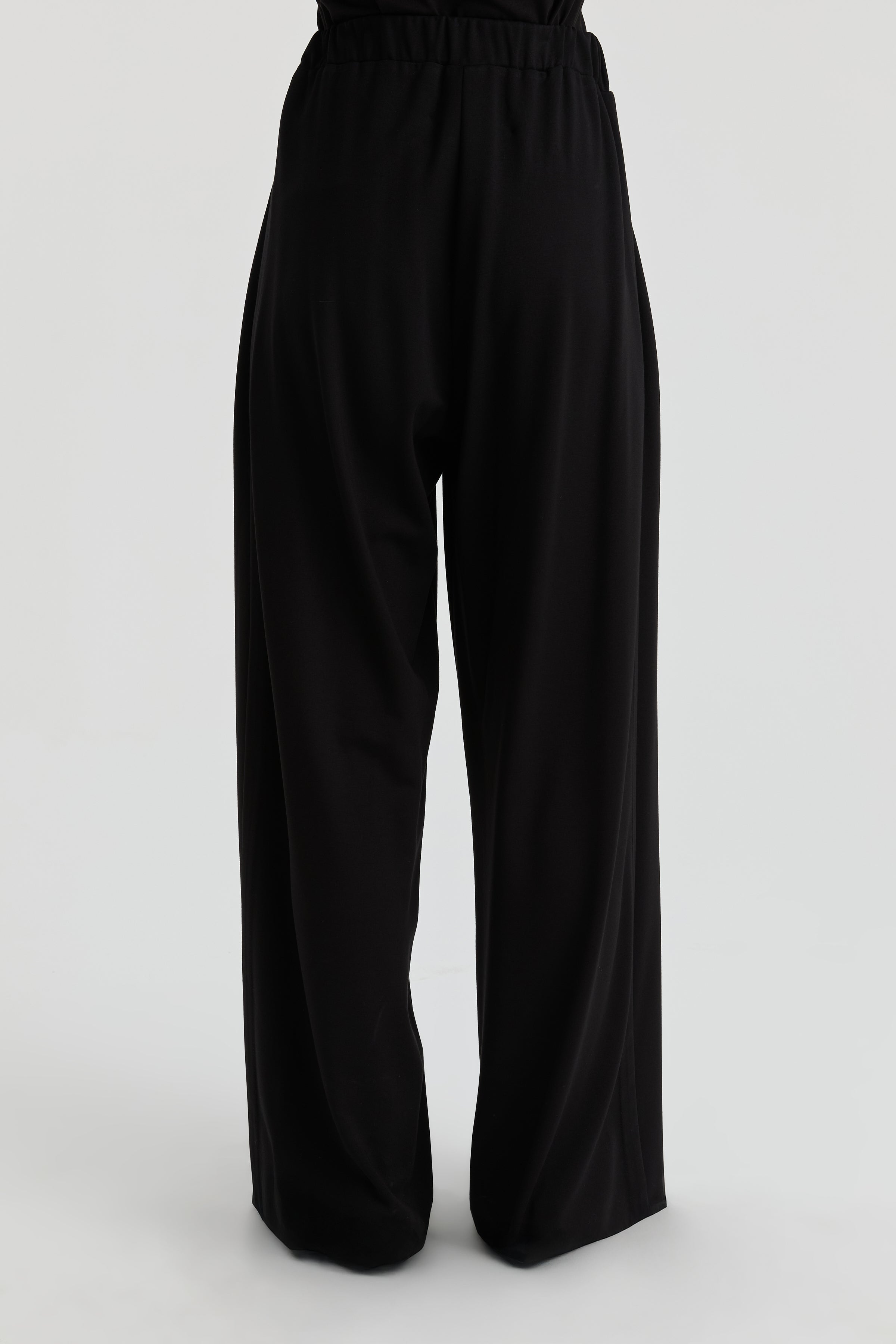 Aller Detaylı Örme Pantolon - Siyah TUGBA