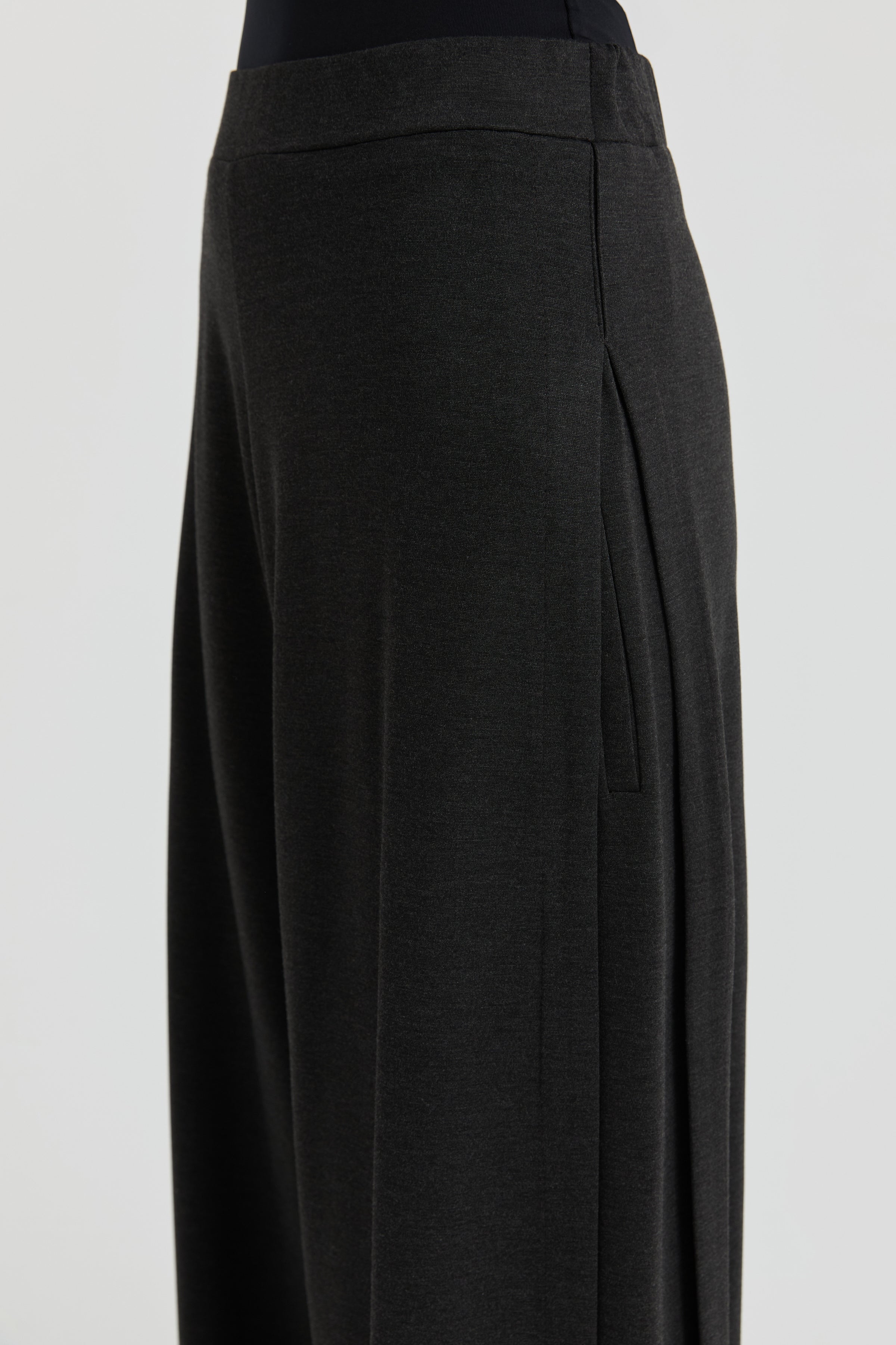 Aller Detaylı Örme Pantolon - Antrasit TUGBA