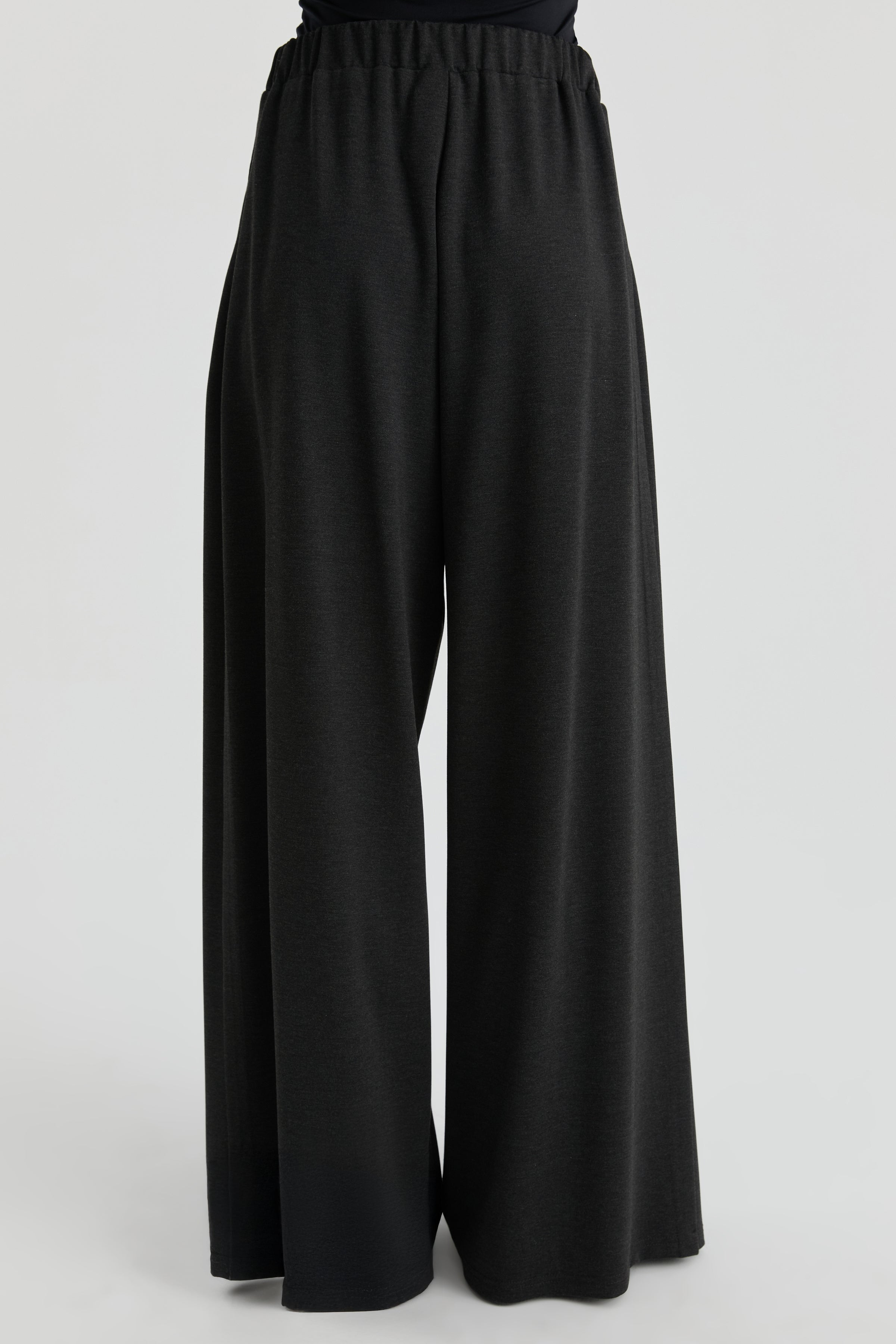 Aller Detaylı Örme Pantolon - Antrasit TUGBA