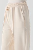 Nervür Detaylı Örme Pantolon - Ekru TUGBA